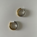Two-Tone Hoop Earrings
