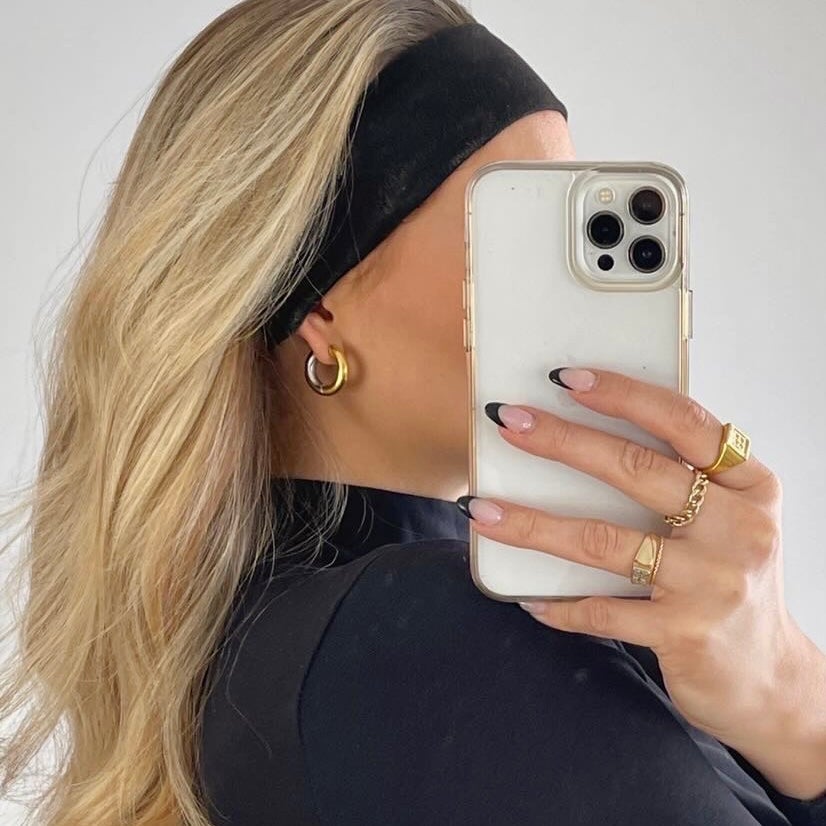 Two-Tone Hoop Earrings